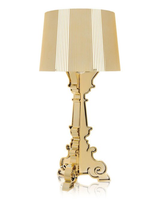 Настольная лампа Bourgie Gold золотого цвета, KARTELL, Италия.