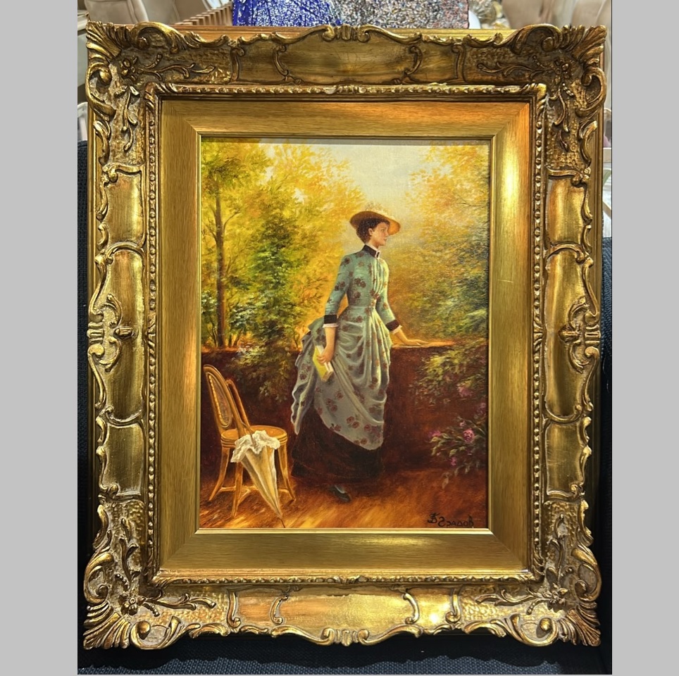 Картина-копия «Дама в саду»( Мари-Франсуа Фермен-Жирар), холст/масло, 30х40 см, Влад Градов