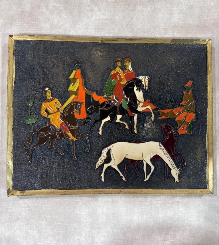 Винтажное декоративное настенное панно, СССР, 1978 г.