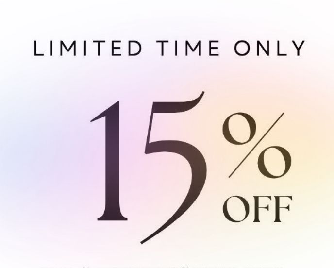 15% СКИДКА ДИСКОНТ РАСПРОДАЖА АКЦИЯ