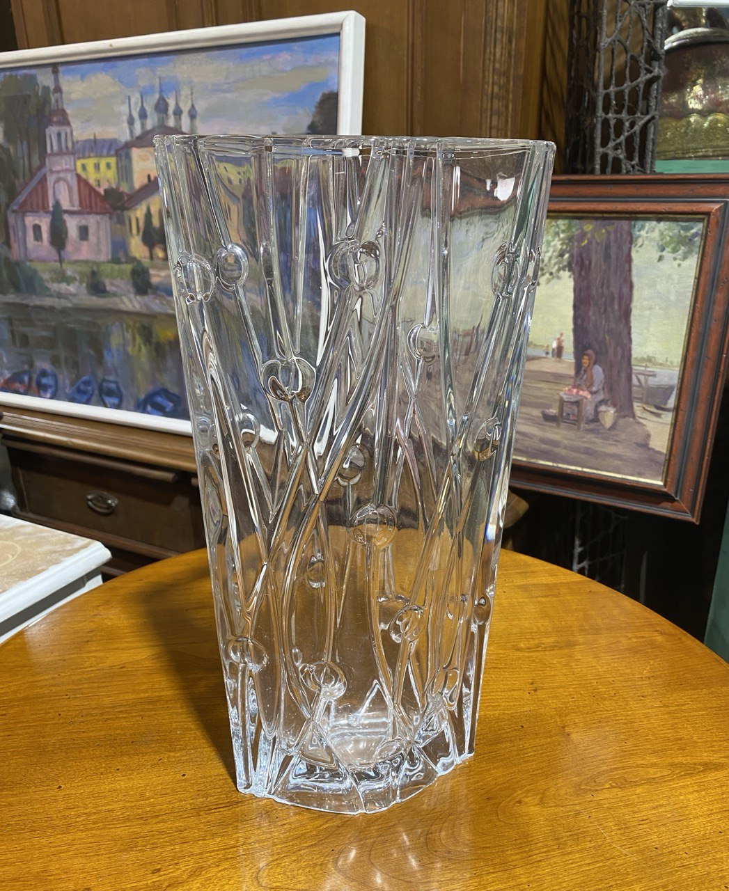  Ваза Лабиринт 40 см. Crystalite Bohemia