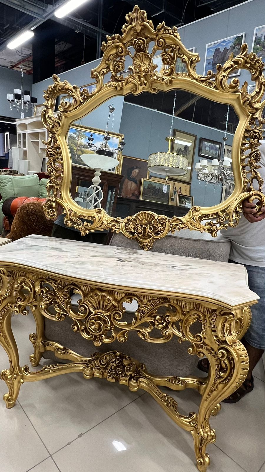 Консоль Lo Stile di classe 115 и зеркало art.114 Silik 