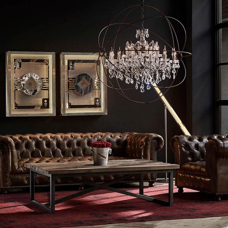 Хрустальная люстра с гироскопом M, Timothy Oulton. 
