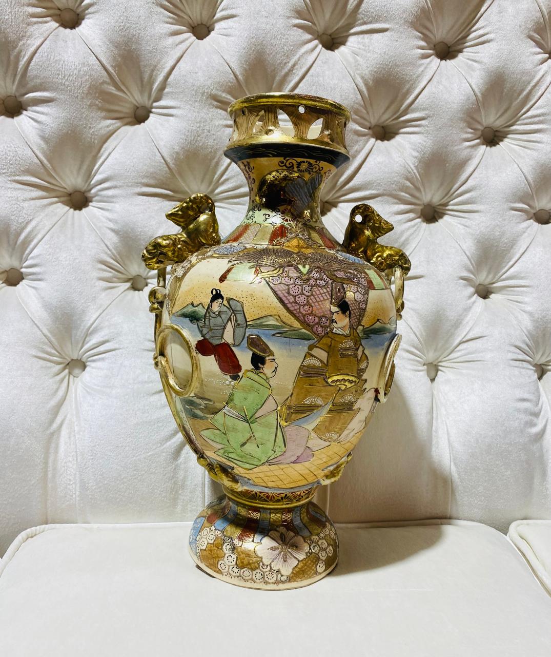 Фарфоровая ваза Сацума (Satsuma). 